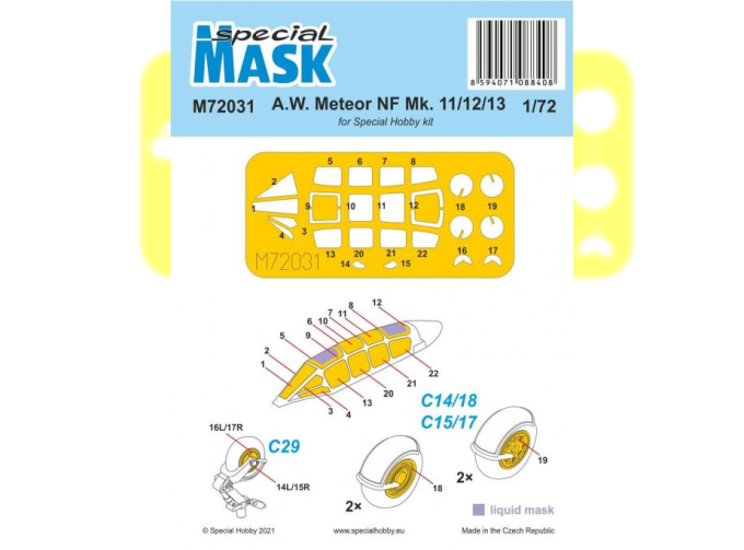 Маска окрасочная AW Meteor NF Mk.11/12/13