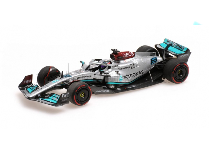 MERCEDES GP F1 W13e Team Mercedes-amg Petronas F1 №63 4th Bahrain Gp (2022) George Russel, Silver Green