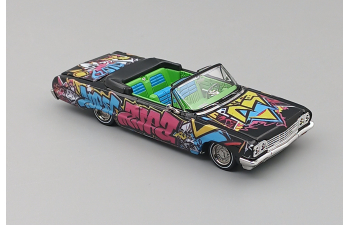 CHEVROLET Impala Convertible LowRider (1964), black & graffiti