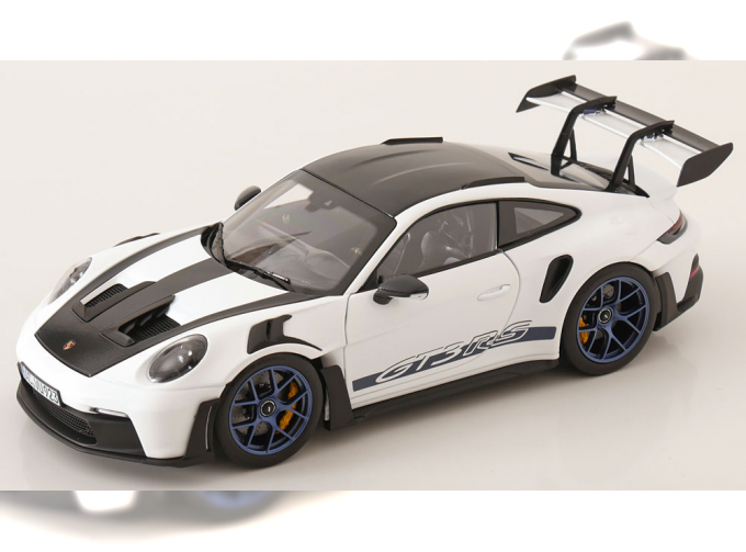 PORSCHE 911 (992) GT3 RS Weissach Package (2022), white blue carbon