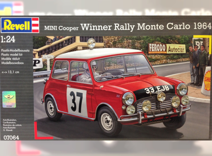 Сборная модель Легковой автомобиль Mini Cooper Winner Rally Monte Carlo 1964