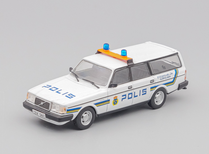 VOLVO 240 Полиция Швеции, Полицейские Машины Мира 56, белый