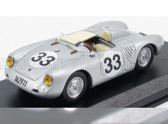 PORSCHE 550rs Spider N 33 24h Le Mans 1957 Herrmann - Frankenberg, Silver