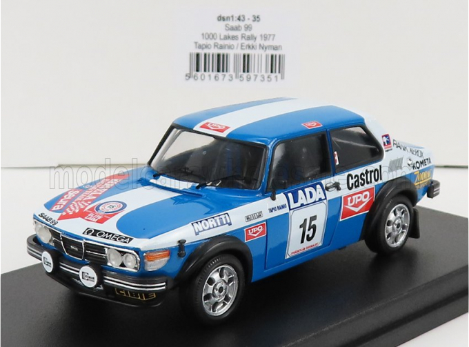 SAAB 99 Team Konela Racing №15 Rally 1000 Lakes (1977) T.rainio - E.Nyman, blue white