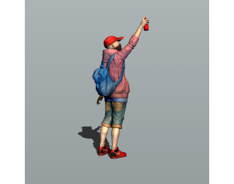 Фигура Граффити 2 (масштаб 1:24), окрашенная