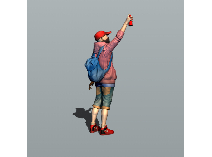 Фигура Граффити 2 (масштаб 1:24), окрашенная