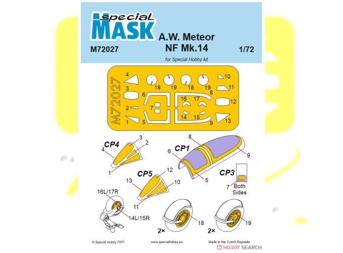 Маска окрасочная A.W. Meteor NF Mk.14 
