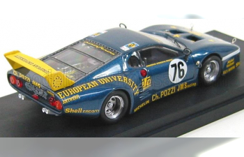 FERRARI 512bb Lm Team Charles Pozzi Jms Racing N 76 24h Le Mans 1980 P.dieudonne - J.xhenceval - H.regout, Blue Met Yellow