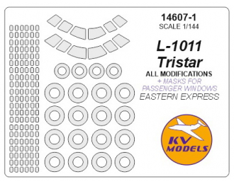 Набор масок окрасочных для L-1011 TRISTAR (с масками на боковые окна, диски и колеса)