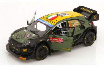 FORD Puma Rally1 Team Ford World Rally M-sport №7 Rally New Zealand (2022) Lorenzo Bertelli - Lorenzo Granai, Green Black