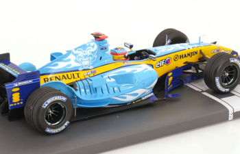 RENAULT F1 R25 Team Renault F1 №5 World Champion 2nd Belgium Gp (2005) Fernando Alonso, Light Blue Yellow