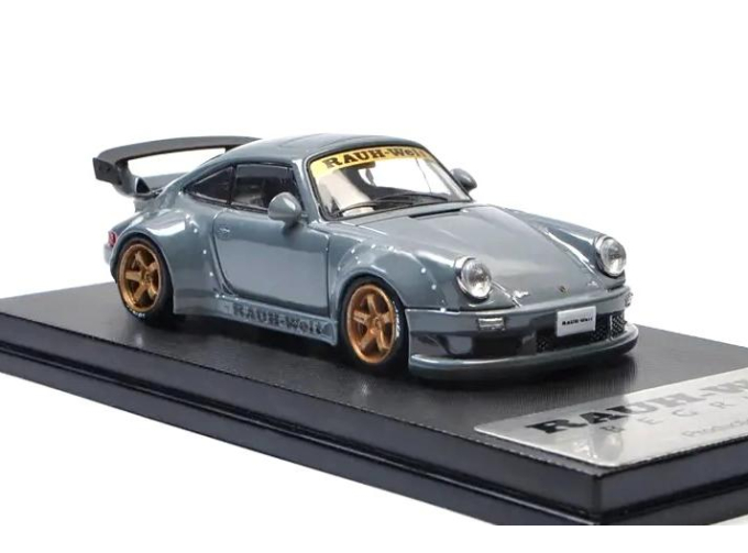 PORSCHE RWB 930 3.8 Type Wing, nardo gray with gold rims