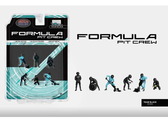 Formula Pit Crew Figures *Team Black*