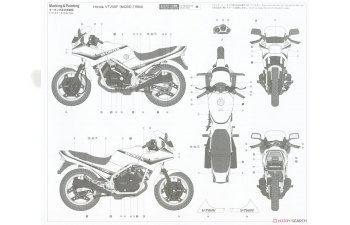 Сборная модель HONDA Vt250f (mc08) (1984)