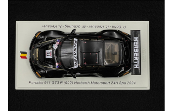 PORSCHE 911 992 Gt3 R 4.2l Team Herbert Motorsport №91 24h Spa (2024) Ralf Bohn - Robert Renauer - Morris Schuring - Alfred Renauer, Black