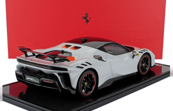 FERRARI Sf90 Xx Stradale (2024) - Con Vetrina - With Showcase, Bianco Artico - White Met Orange Black