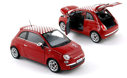 Fiat 500 Sport red check roof 2007
