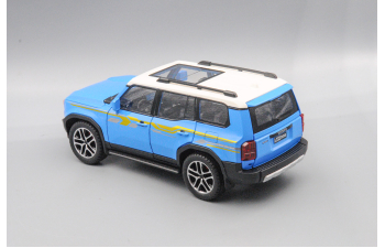 TOYOTA Land Cruiser 250 (Prado), бело-голубой, 21 см.