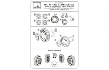 Набор дополнений Колеса для МиГ-31 колеса с утяжеленными шинами