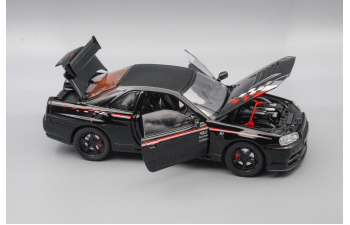NISSAN Skyline GT-R, чёрный, 21 см.