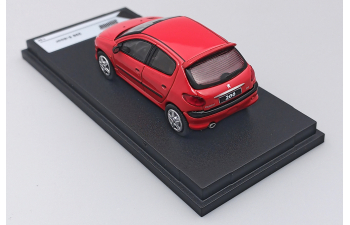 PEUGEOT 206 4-door (1998), red