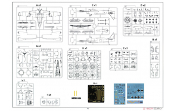 Сборная модель немецкий истребитель Focke-Wulf FW-190A-8, 4 в 1 (R2; R6; R7; R8)