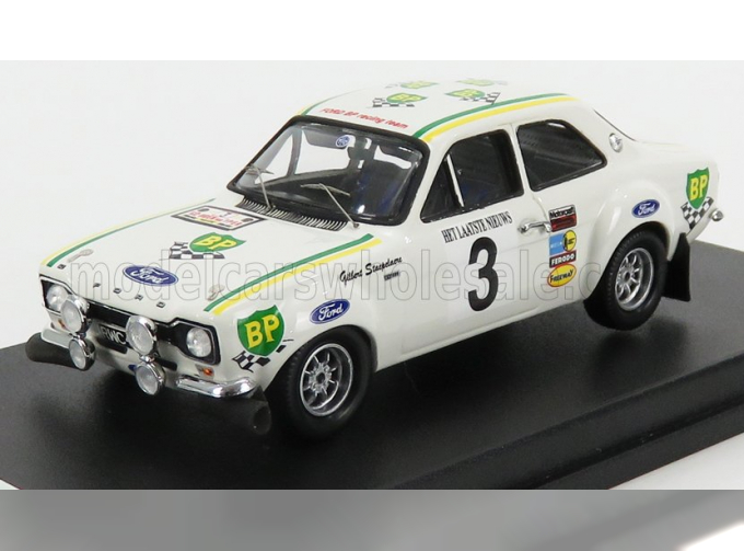 FORD Escort Mki №3 Winner Rally Ypres (1972) G.Staepelaere - A.Aerts, White