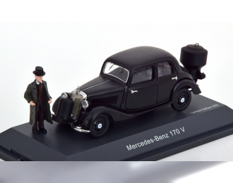 MERCEDES-BENZ 170V Holzvergaser with figurine (2021), flat black