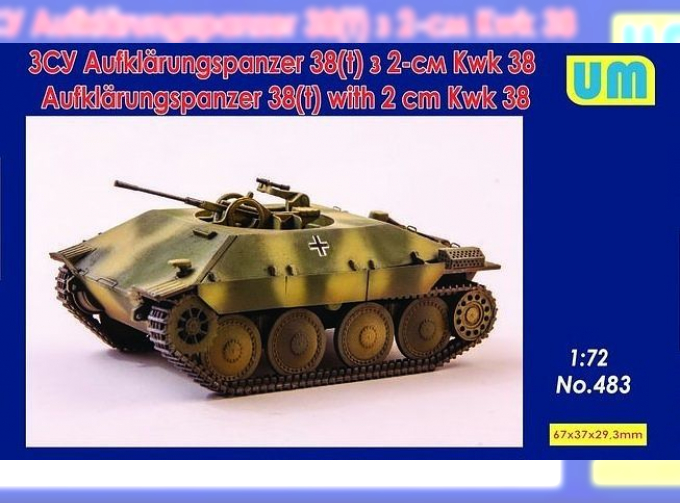 Сборная модель Разведывательный танк Aufklarungspanzer 38(t)960 with 2cm Kwk38