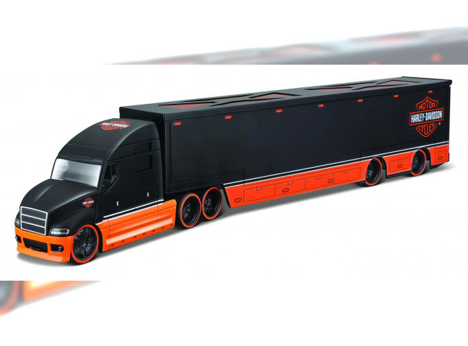 TRUCK H-d Haulers Truck Harley Davidson Car Transporter (2021), Black Orange