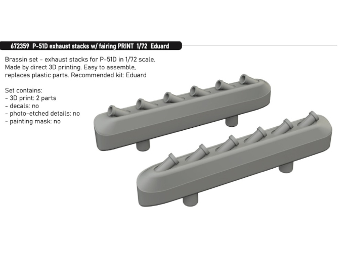 P-51D Exhaust Stacks With Fairing