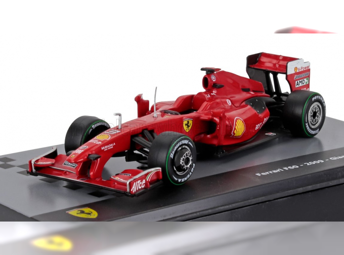 FERRARI F1 F60 №3 Season (2009) Giancarlo Fisichella - Con Vetrina - With Showcase, F-1 Red Met