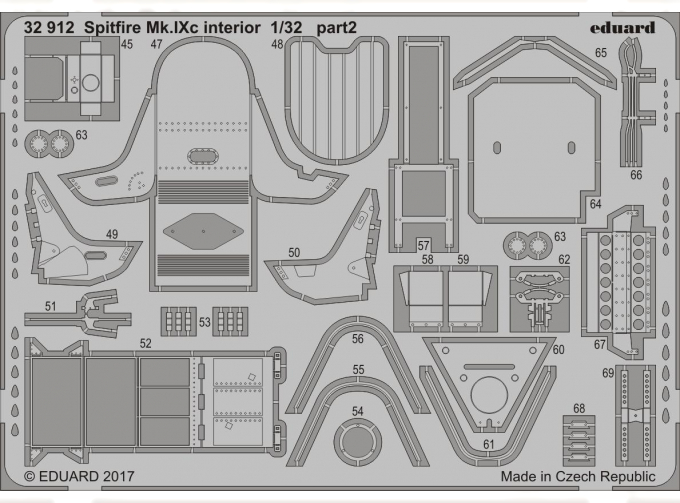 Фототравление Spitfire Mk. IXc интерьер