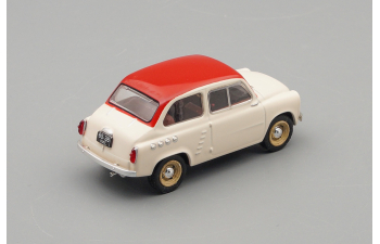 МОСКВИЧ 444 (1957-1959), Автолегенды СССР 235, белый / бордовый