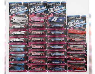 Набор из 24 моделей Fast & Furious (FORD, MAZDA, HONDA, PORSCHE, CHEVROLET)
