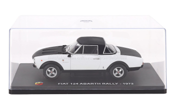 FIAT 124 Abarth Rally (1972) - Con Vetrina - With Showcase, White Black