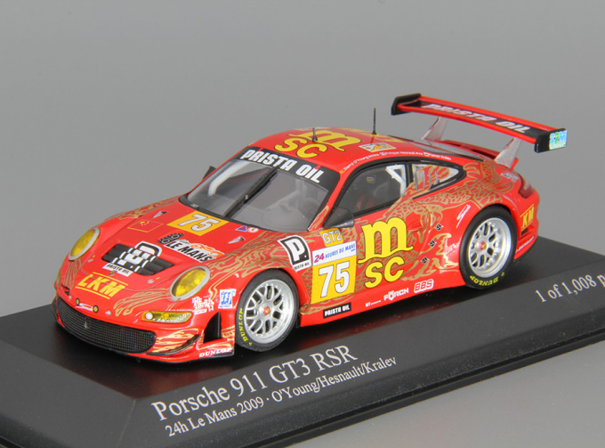 PORSCHE 911 GT3 RSR O'Young/Hesnault/Kralev 24h LeMans (2009), red