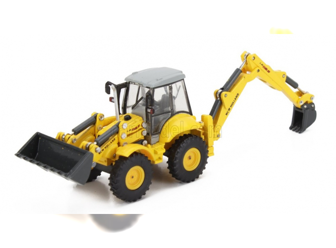 NEW HOLLAND Lb115b Ruspa Escavatore Gommata Tractor Scraper Excavator, Yellow Grey