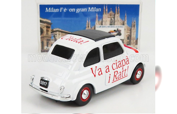 FIAT 500 (1965) - DETTI MILANESI - FA BALA LOCC ! - CIULA ! - VA A CIAPA I RATT !, WHITE RED