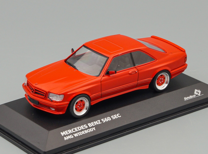 MERCEDES BENZ S-class 560sec Amg (c126) Wide Body 1990, Red