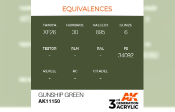 Краска акриловая 3rd Generation Gunship Green 17ml