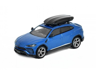 LAMBORGHINI Urus with roof box RHD, blue metallic