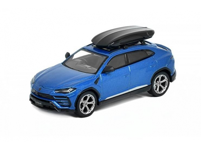 LAMBORGHINI Urus with roof box RHD, blue metallic