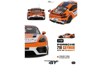 PORSCHE 718 Cayman GT4 RS Clubsport #92 E.Hayerdahl/N.Maloy GT4 European Series (2024), orange / white