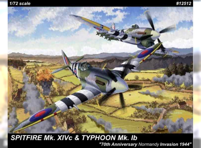 Сборная модель Самолет SPITFIRE Mk.14C & TYPHOON Mk.IB "Annv.70 Normandy Invasion 1944"