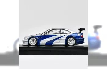 BMW M3 GTR E46 Need for Speed Livery, silver / blue