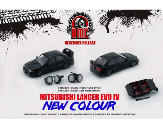 MITSUBISHI Lancer Evo IV, black right hand drive