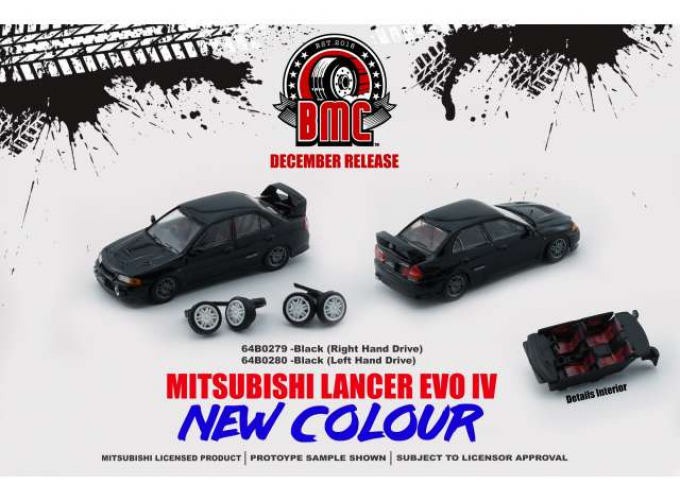 MITSUBISHI Lancer Evo IV, black right hand drive