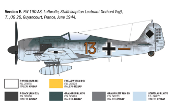 Сборная модель FOCKE WULF Fw 190 A-7/a8 Military Airplane (1944)