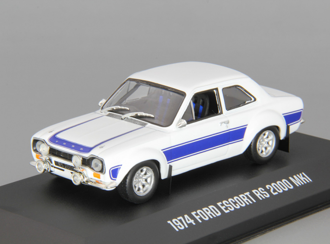 FORD Escort RS 2000 (1974), white with blue stripes
